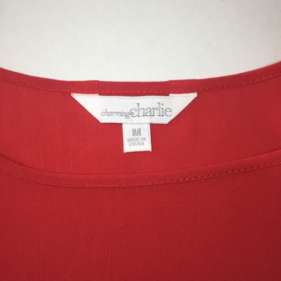 Charming Charlie Light Red Top Size M - Picture 5 of 6